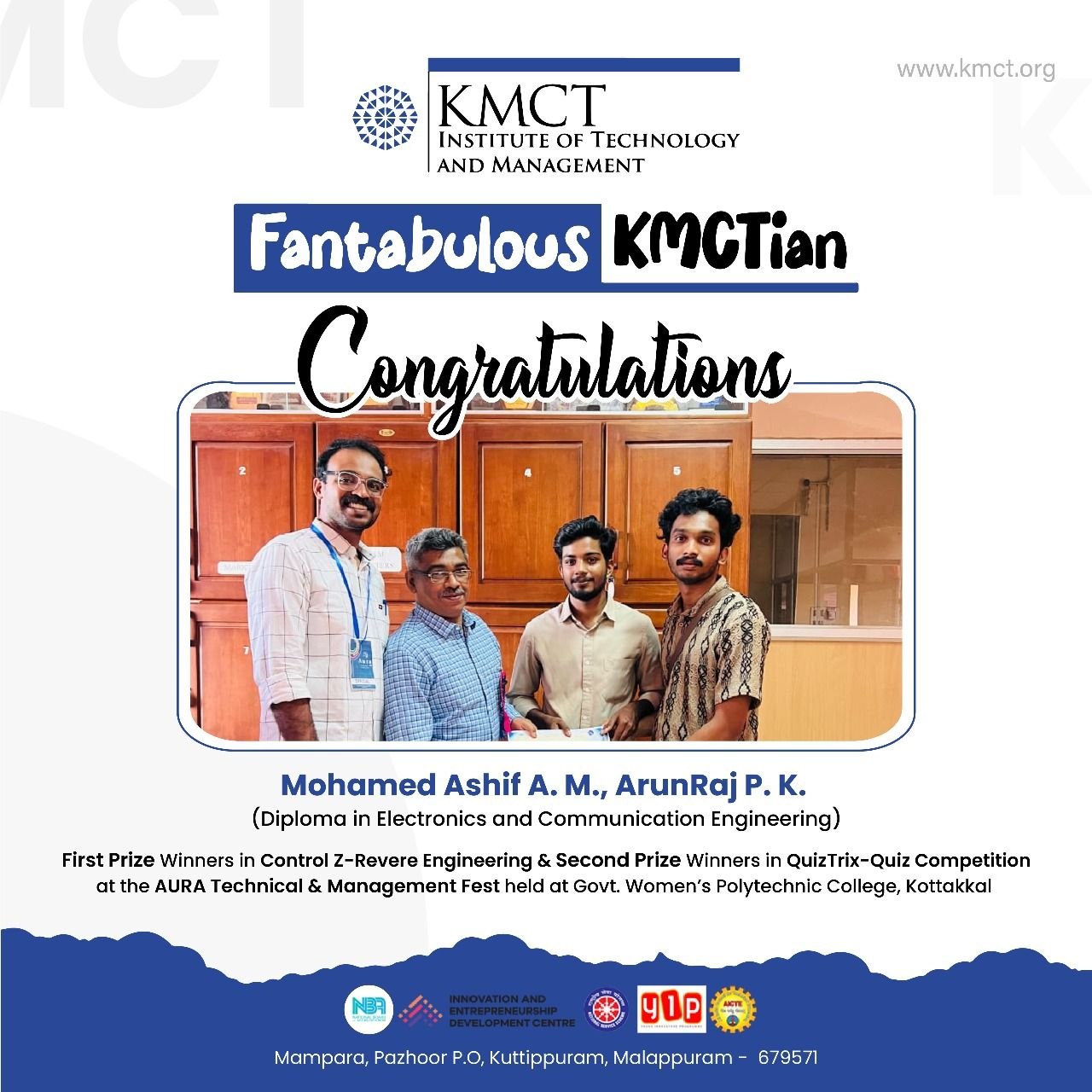 Congrats to winners of  AURA Technical & Management Fest