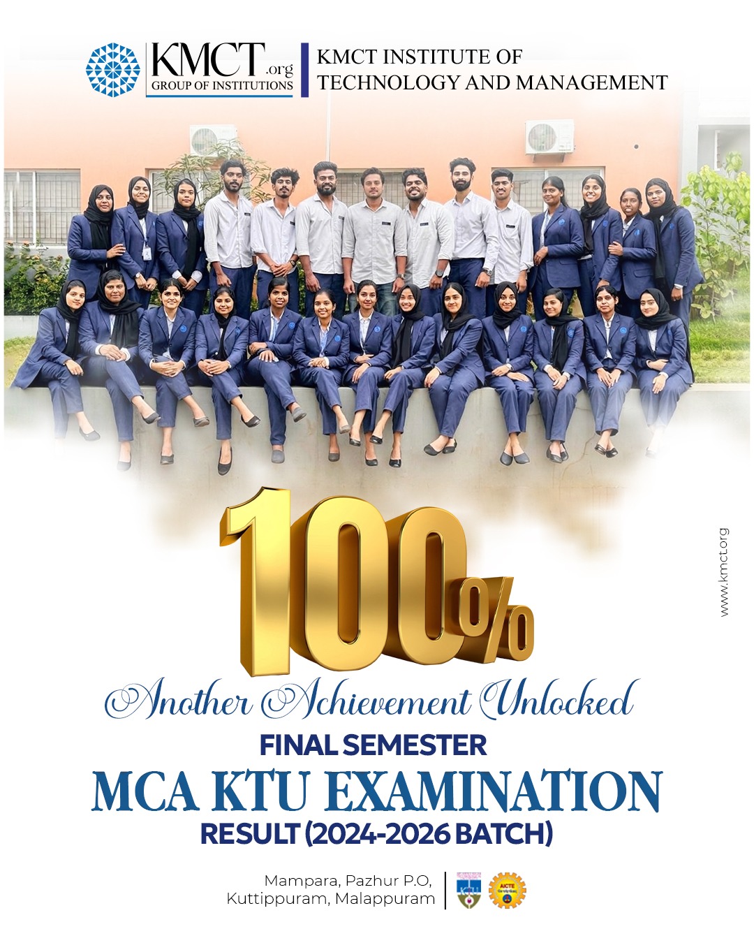 Another Achievement Unlocked! 100% Pass in the MCA Final Semester Examination.