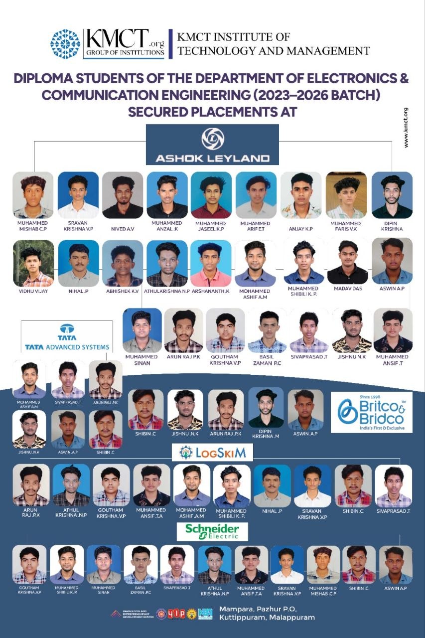 Celebrating Excellence: Diploma ECE Students Secure Top Placements