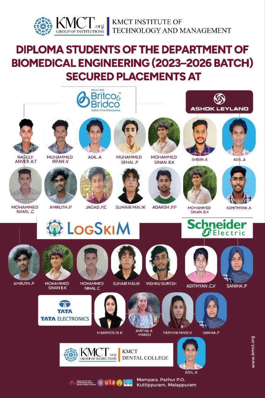 Celebrating Our Biomedical Engineering Placement Success (2023–2026 Batch)